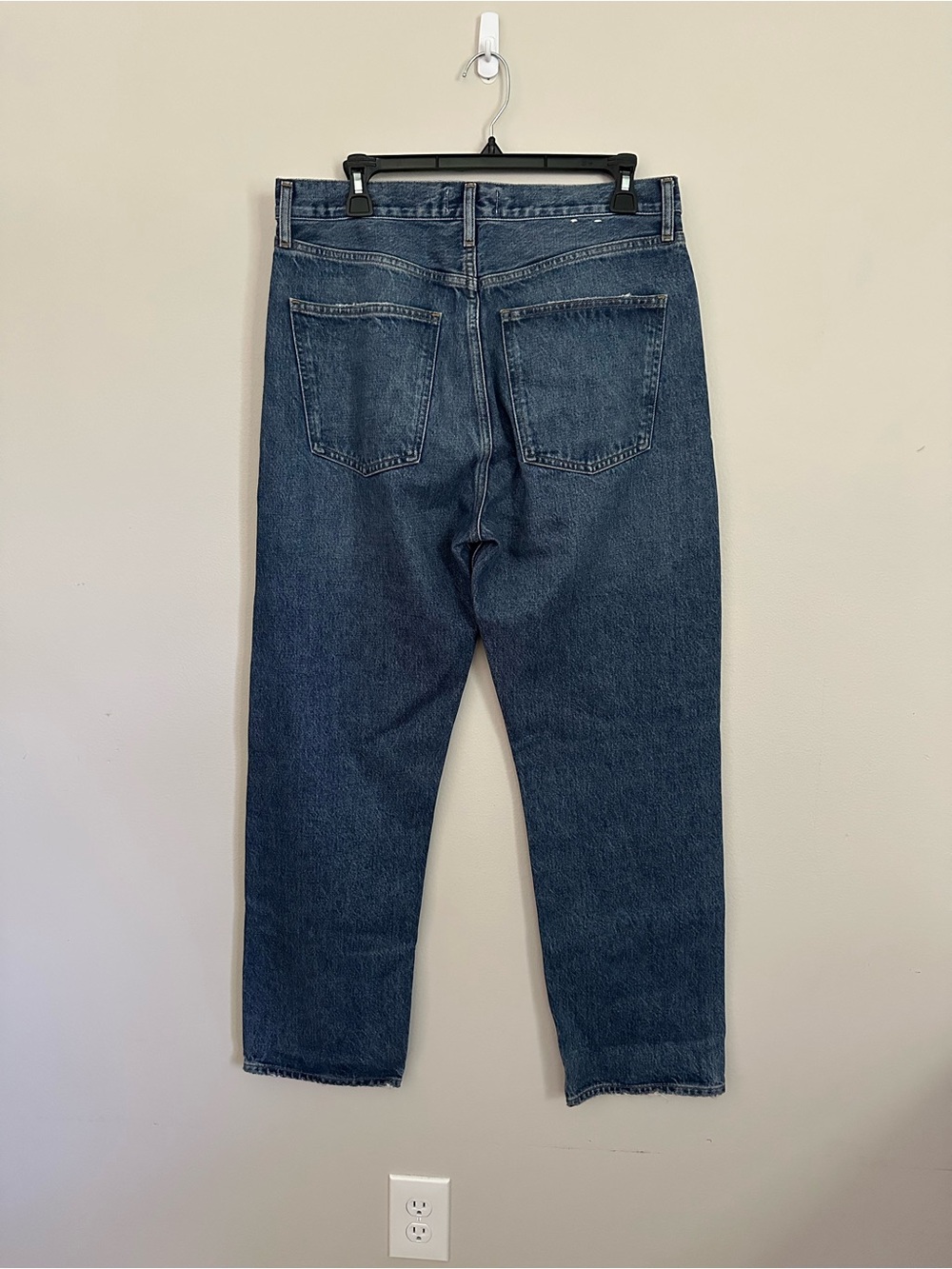 NWOT AGOLDE 90s Straight Jean Mid Rise Size 29 Dark Indigo Quiet Luxury Premium - Picture 5 of 12